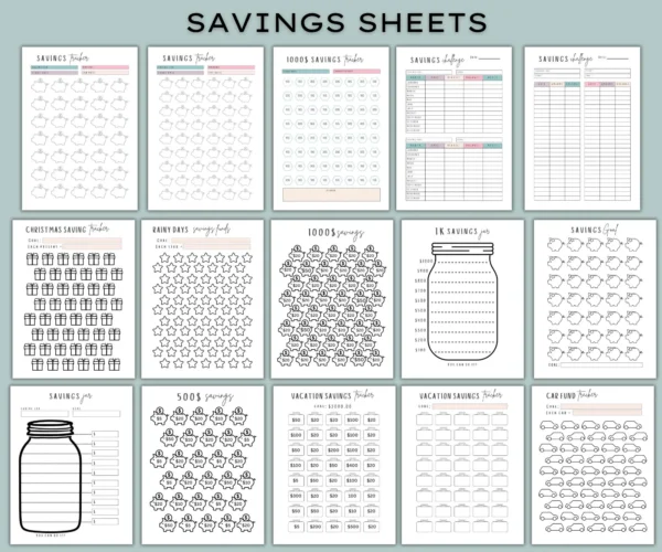 il_fullxfull.6943243384_1hdg Printable Budget Planner Bundle: Finance, Savings & Debt Tracker (PDF Download A4/A5/Letter Size)