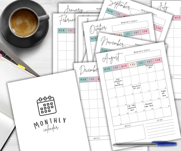 il_fullxfull.6943243674_77l6 Printable Budget Planner Bundle: Finance, Savings & Debt Tracker (PDF Download A4/A5/Letter Size)